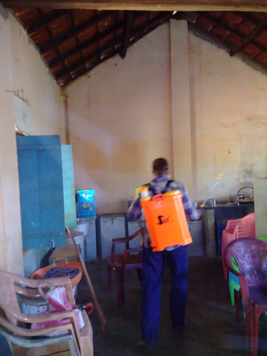 HonnavarTaluk's tweet photo. Anganwadies are being sanitised today(06/11/2021) across the Honnavar Taluk ,to welcome children on 08/11/2021 https://t.co/gT3blWmWiK