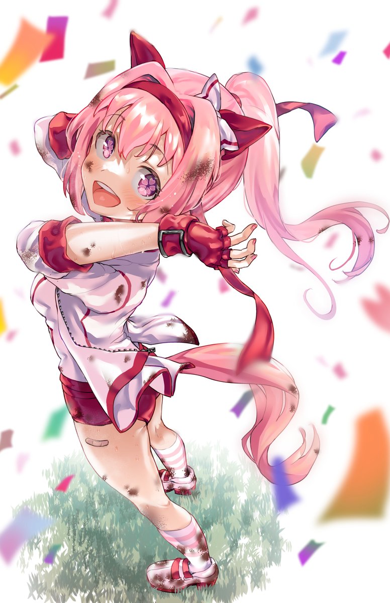 ハルウララ(ウマ娘) 「泥んこかけっこ一等賞 」|ぼしのイラスト