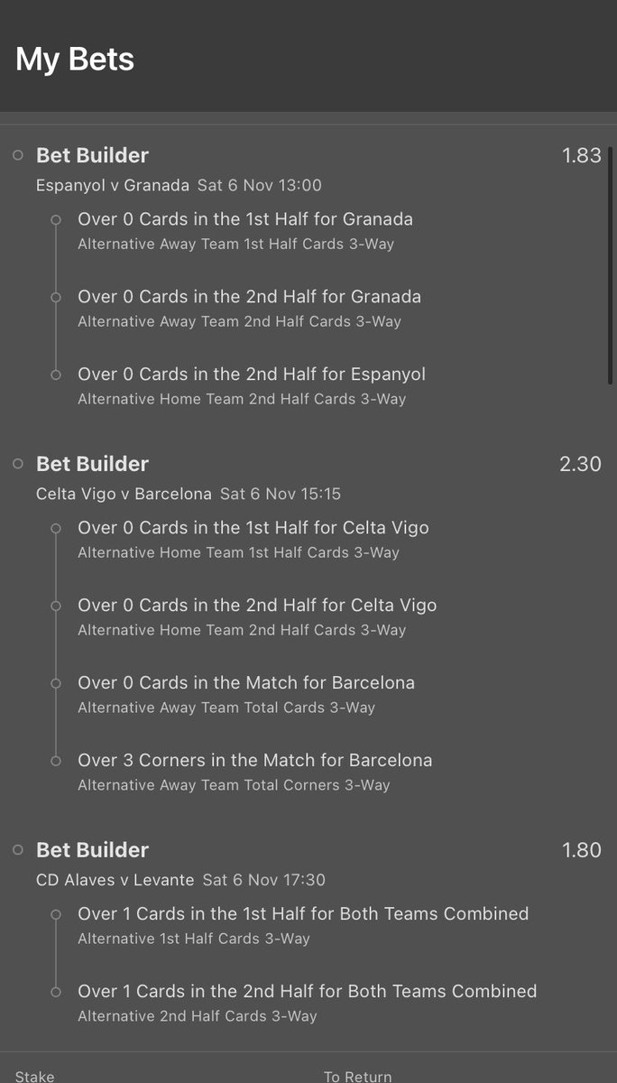 cornerm17471203's tweet photo. On these @ 7.5 🇪🇸 #betbuilders #LaLiga #cardfest 🟨🟥🟨🟥🟨🟥
#stats @FootyStats_org https://t.co/S246y1tNlm