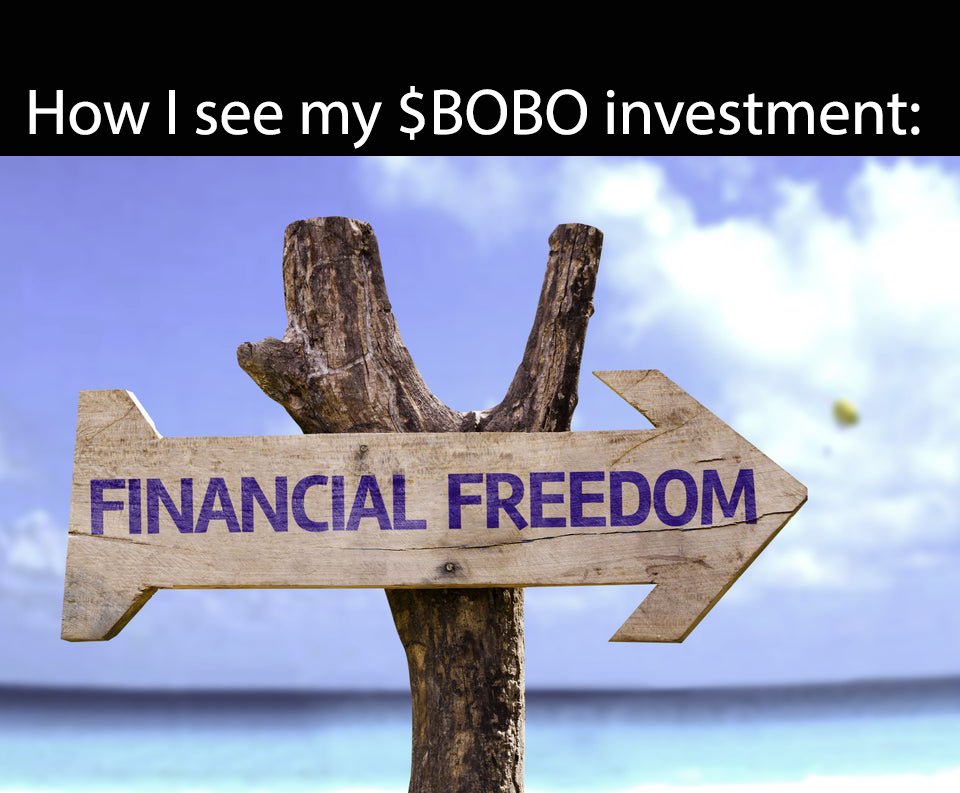bobocashcom's tweet photo. Many would agree. Investing in a high quality, #lowcapgems such as #BoboCash and #HODLing it could end up being the next #100xCoin.

Many see #shib and #doge as their ticket to #FinancialFreedom. For anyone who has missed those trains, don't miss out on $BOBO!
#NFTs #Memecoin https://t.co/h6obAOlLdj