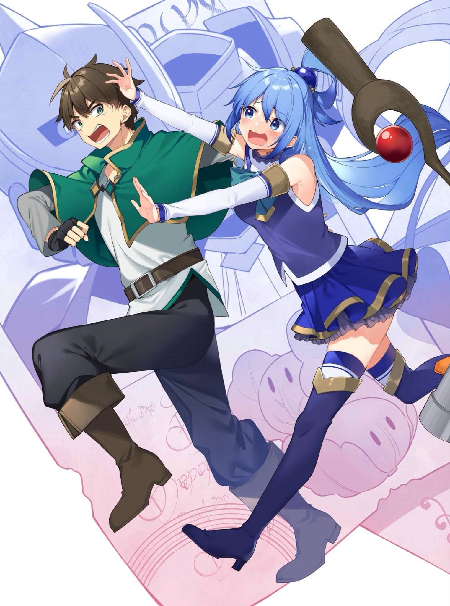 スニーカー文庫 2 1新刊発売 速報その2 シリーズ累計1000万部突破を祝し この素晴らしい世界に 祝福を 1巻 6巻を並べると1枚のイラストになる パノラマカバー化 が決定 もちろん三嶋くろね先生の描き下ろし 本日は特別に１巻