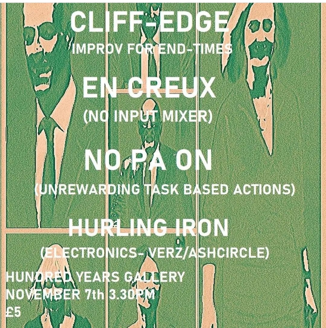 Tomorrow NOPAON will be back at Hundred Years Gallery with a new piece. 
With @encreuxmusic, @ashcircle , @philmaguire_ 
hundredyearsgallery.co.uk/music-the-clif…