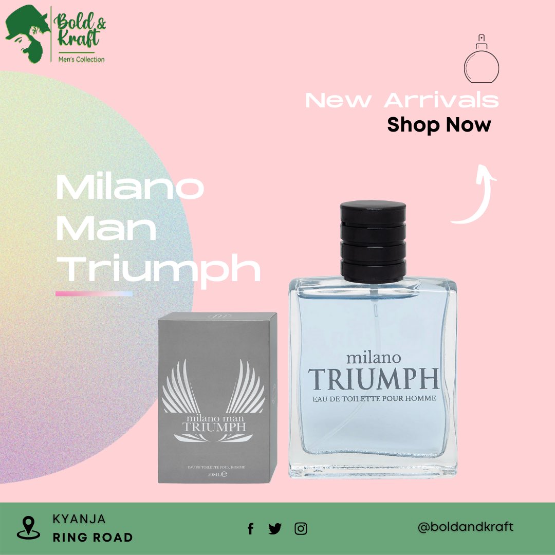 BoldKraft's tweet photo. Turn Heads With Our Collection Of Scents Here @boldkraft_mens_collection_ 😇. #milanoman #swipe 
( Get One At 50,000 UgX) https://t.co/hIGCLlpKkB
