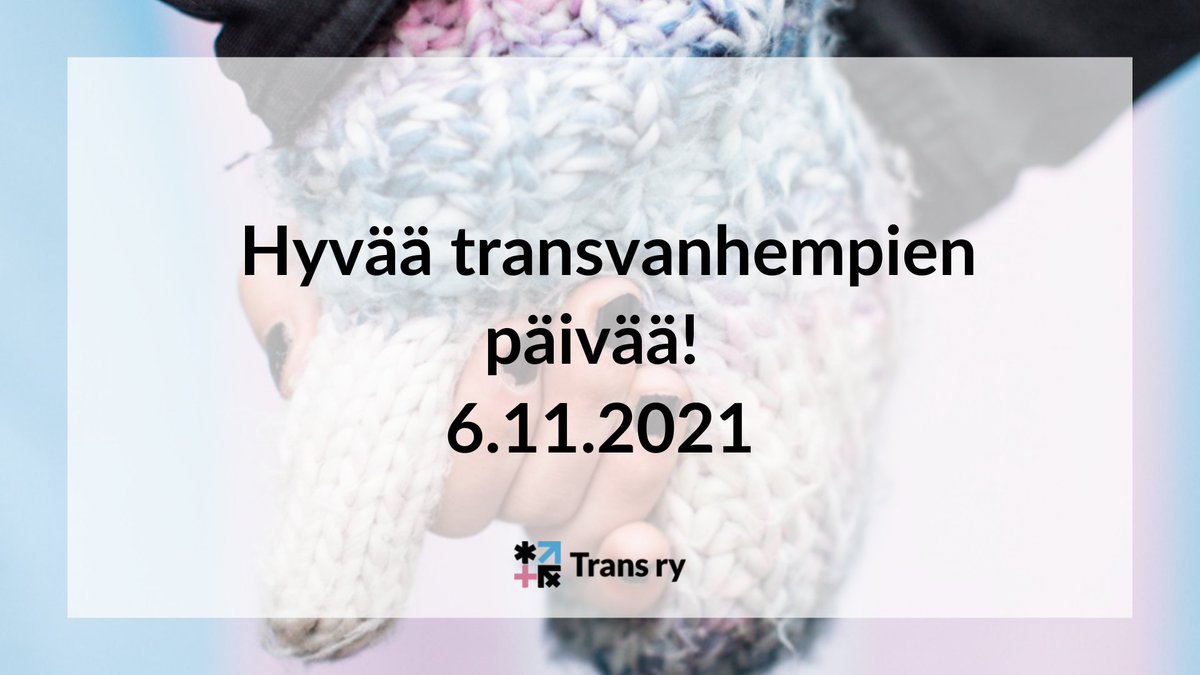 transyhdistys's tweet image. Hyvää transvanhempien päivää! (Trans Parent Day) Tänään juhlistetaan niiden ihmisten vanhemmuutta, joille isänpäivä tai äitienpäivä ei välttämättä tunnu omalle. Kiitokset kaikille transvanhemmille! &amp;lt;3

#TransvanhempienPäivä #TransParentDay #TanslakiNyt