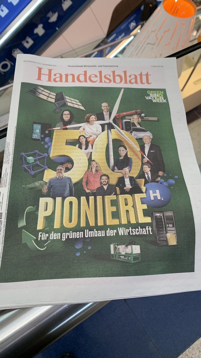 engtanzkavalier's tweet photo. First tweet in a while and couldn’t be prouder. @Mushlabs #CEO on the cover of @handelsblatt as one of the top 50 Eco pioneers of Germany. More to come soon and we’re just getting started… https://t.co/F2h0stXBm9