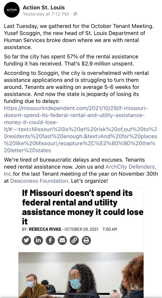 HD4safety_USAF's tweet photo. @Kennymack1971 @KhepryRe And this is all happening when families in STL are begging for help to access the $2.9MILLION utility and rental assistance their city ALREADY HAS & is just sitting there!!! WHERE IS THEIR REPRESENTATIVE CORI BUSH?! DC theater more important?! ๐ก #ActionStLouis /1 https://t.co/o8ZjBSflZ0