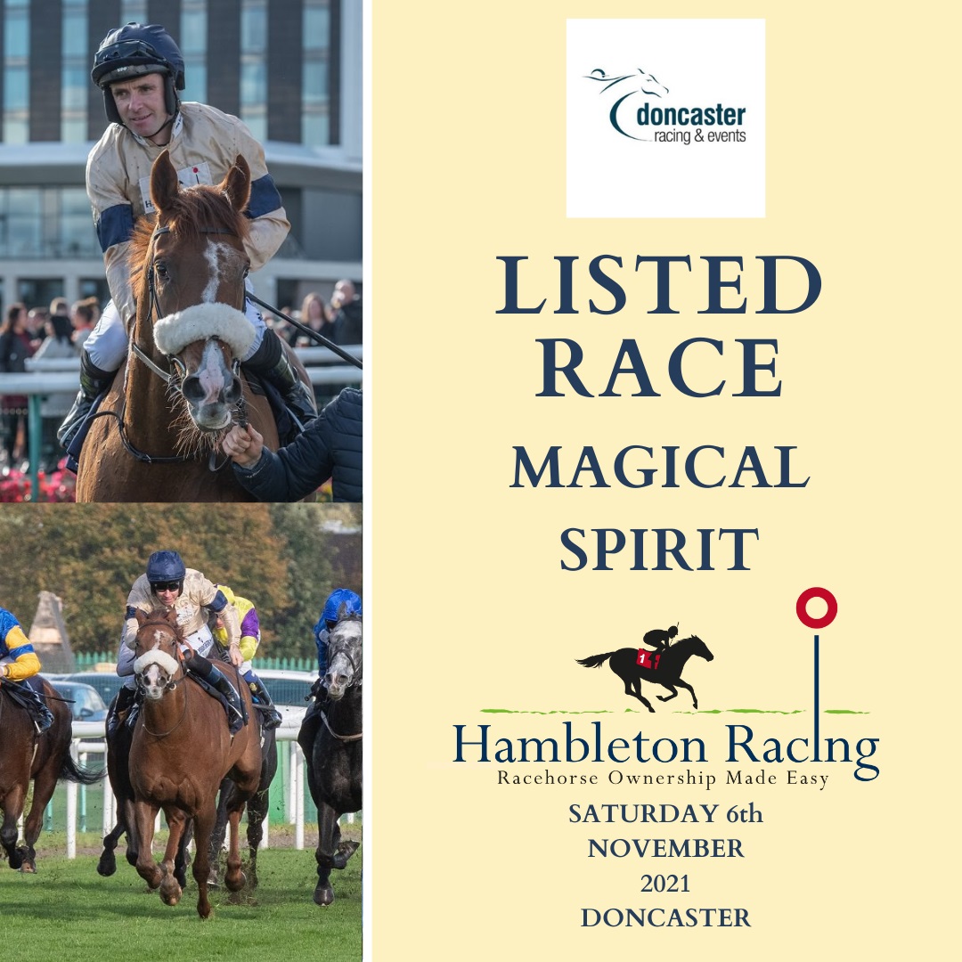 HambletonRacing's tweet image. It's the final day of the turf season and recent winner Magical Spirit is trying his hand up in grade for the excellent @kevinryanracing team @DoncasterRaces today! Best of luck to all connections 🍀 #HambletonTeam #Sprinter #MultipleWinner #PatternRaces 🏇💛💙