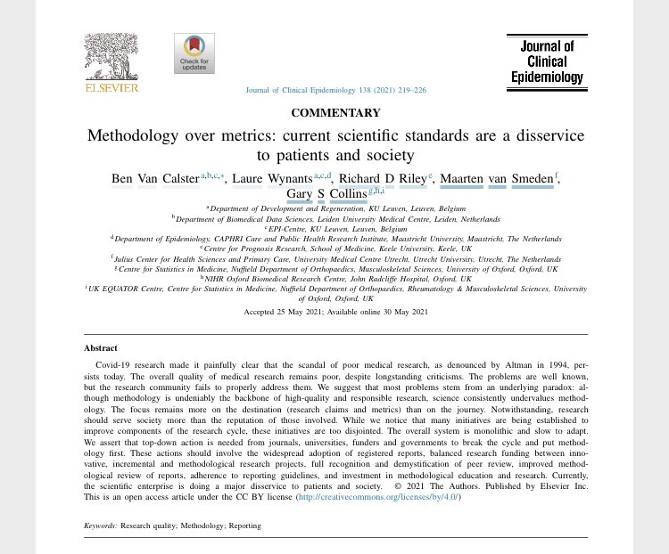 Now published in final form: our commentary pleading for methodology over metrics. Open access in <a href="/JClinEpi/">Journal of Clinical Epidemiology</a> 

👉 bit.ly/3BQgtga