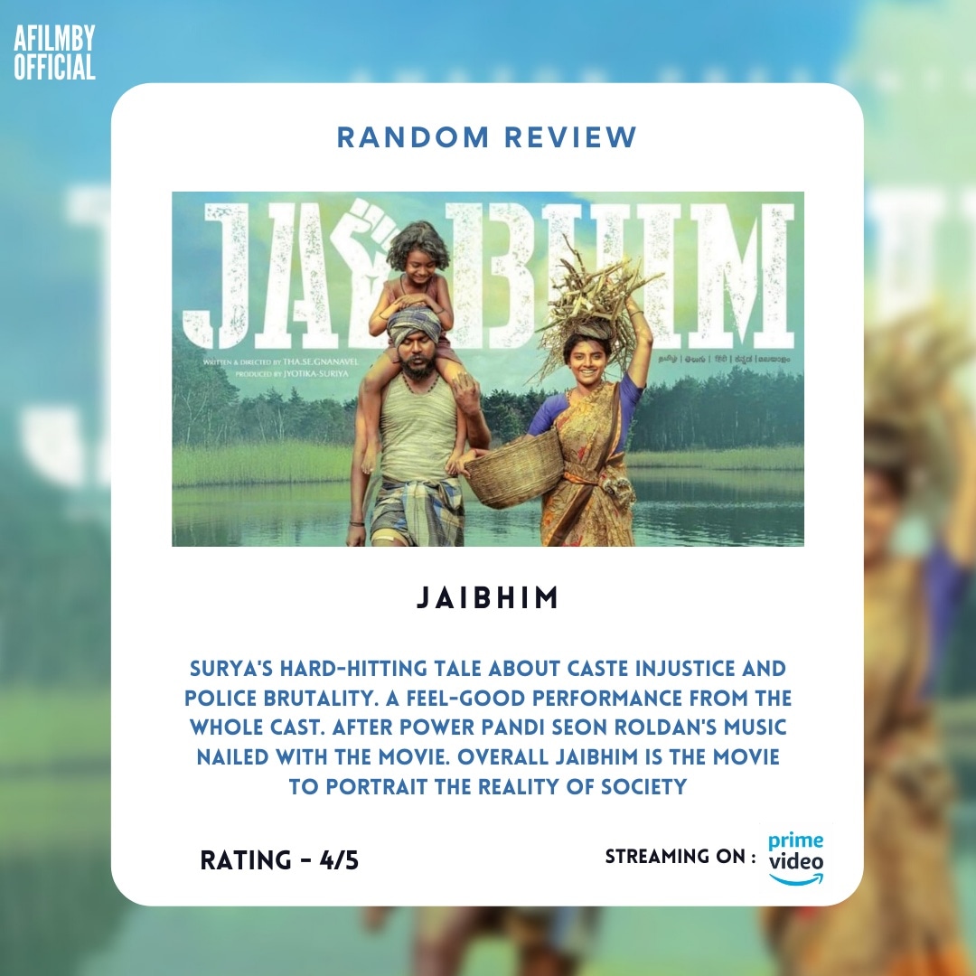 afilmbyofficial's tweet photo. Jaibhim review 💥 
#JaiBheem #JaiBhimOnPrime #JaiBhimTrailer #JaiBhimMovie https://t.co/7s0YhUTeEu