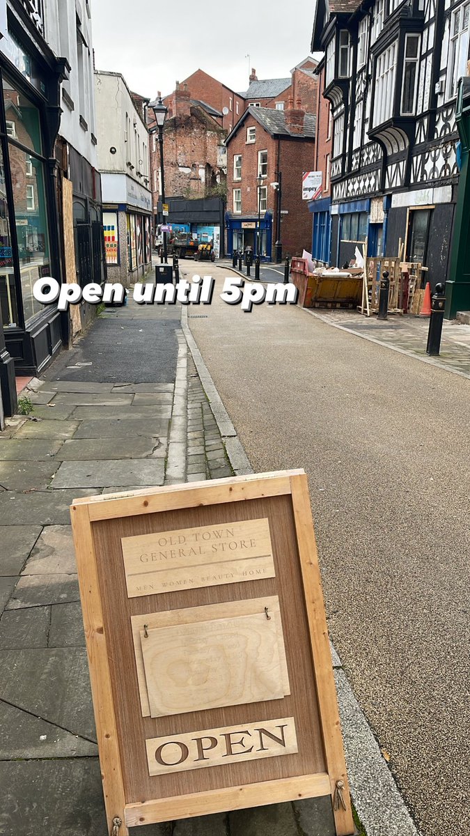 Good morning. Open until 5pm today. #stockport