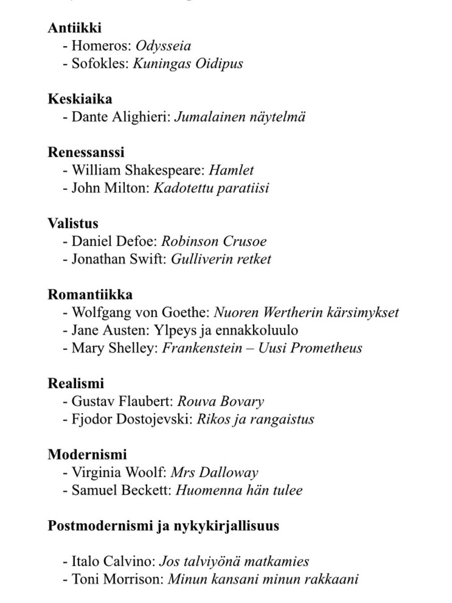 lukulaiffii's tweet photo. @Puistofilosofia Haha! Mahtavaa! 🤩 Tässä koko lista - menikö muut oikein? Mitä teidän listalla olisi vielä ollut? https://t.co/KEbBlBYbd8