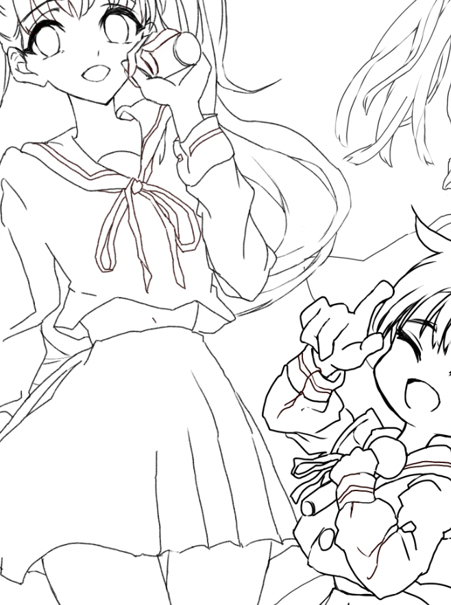 #森サークルアイドル部 
イベントレポート進捗。
キャラが多いとかかる時間は二乗ですね(おおいそぎ) 