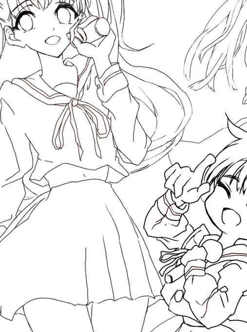 #森サークルアイドル部 
イベントレポート進捗。
キャラが多いとかかる時間は二乗ですね(おおいそぎ) 