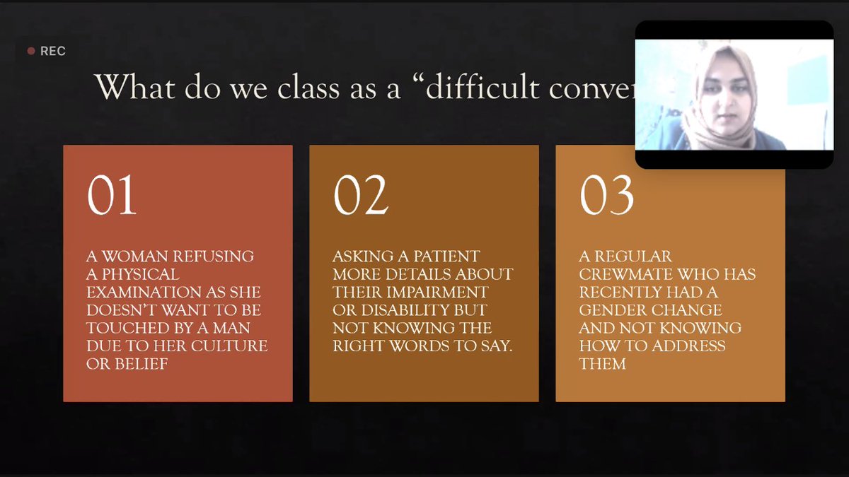 MiniParamedic's tweet photo. @HijabiParamedic is rocking it tackling difficult conversations head on.

⭐️ If you don’t understand then ask!

Respect is two-way, but it comes best from the willingness to try and see other points of view and to discuss. #UKSPC21 @UKSPC https://t.co/JjQ08Jbc8r