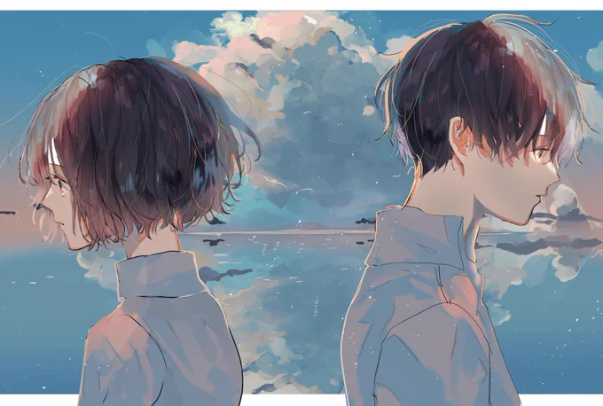 天月さんのbacknumber「水平線」カバー歌動画のイラスト担当しました! https://t.co/XDXu1V05md 