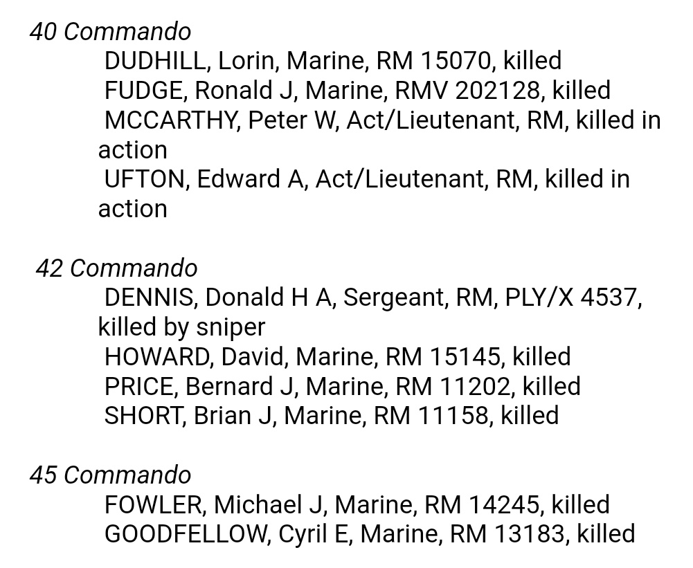 On this anniversary of Suez let's remember Captain Derek Oakley MBE - First to Land at Suez and the 10 #RoyalMarines from <a href="/3Cdo_Bde/">3CommandoBrigade</a> <a href="/40commando/">40 Commando Royal Marines</a>
<a href="/42_commando/">42 Commando Royal Marines</a>
and <a href="/45CdoGp/">45 Commando RM</a> killed in action  royalmarineshistory.com/post/2019/10/2…