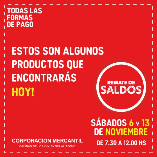 corpmercantil's tweet photo. 💥Estos son algunos productos que encontrarás hoy💥

🚨REMATE DE SALDOS🚨
Sábados 6 y 13 de Noviembre en la Casa Central de 7:30 a 12:00 horas

¡Te esperamos! https://t.co/2hy0RoOBRr