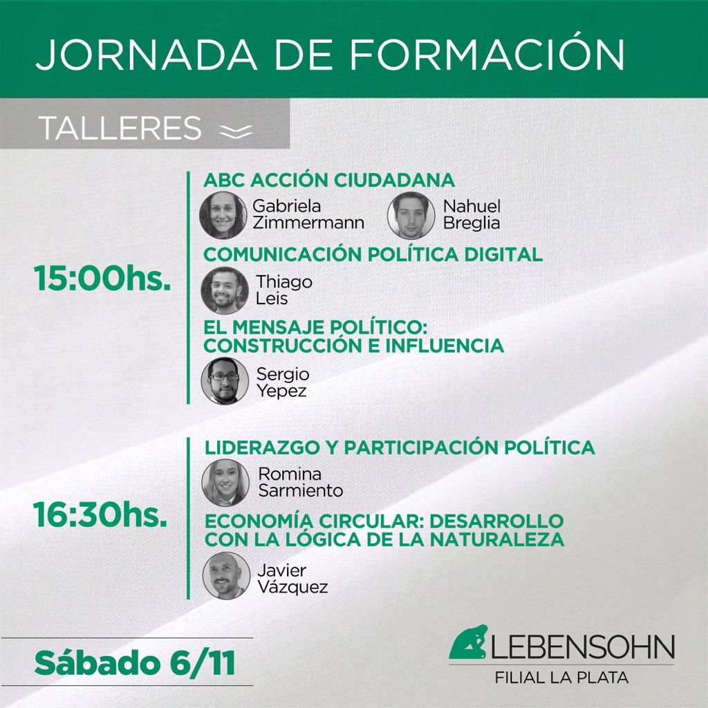 lebensohn's tweet photo. 📍La Plata: jornada de formación

Hoy, a partir de las 15hs, estaremos a cargo de múltiples talleres para la @franjamoradalp, en su encuentro regional.

@gabrielafz @Nahuebreglia @ThiagoLeis @sergioyepez @rorrosarmiento @Javjvazquez https://t.co/OB31nyEcid