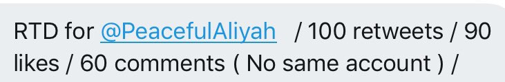 PeacefulAliyah's tweet photo. Like = 1 follow
Like + rt = 2 follows
Like + rt + comment 1 times = 3 follows!
!SPAM NOT ALLOWED! https://t.co/vsBa16w9St