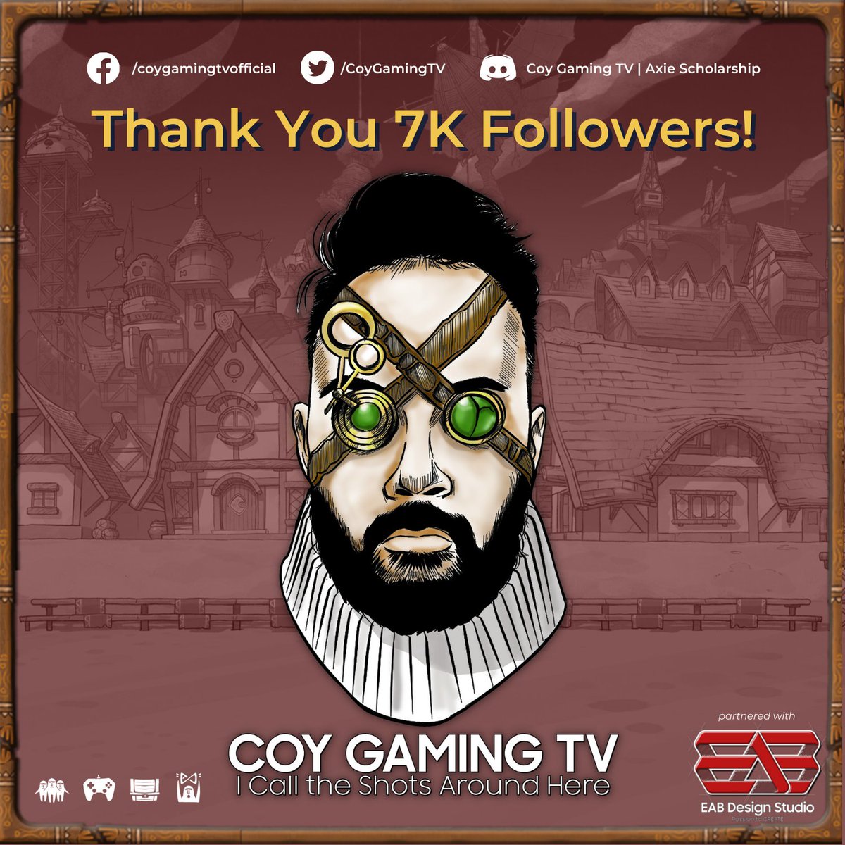 CoyGamingTV's tweet photo. THANK YOU 7K FACEBOOK FOLLOWERS!
------------------------------------------------------------
Follow us on Twitter! https://t.co/omEGCiR8jz
Follow our Infographic Designer: @EABDesignStudio
Subscribe to them! https://t.co/CRBFHvLA2z
#coygamingtv #AxieUpdates #AxieInfinity https://t.co/DbaTAXAeWQ