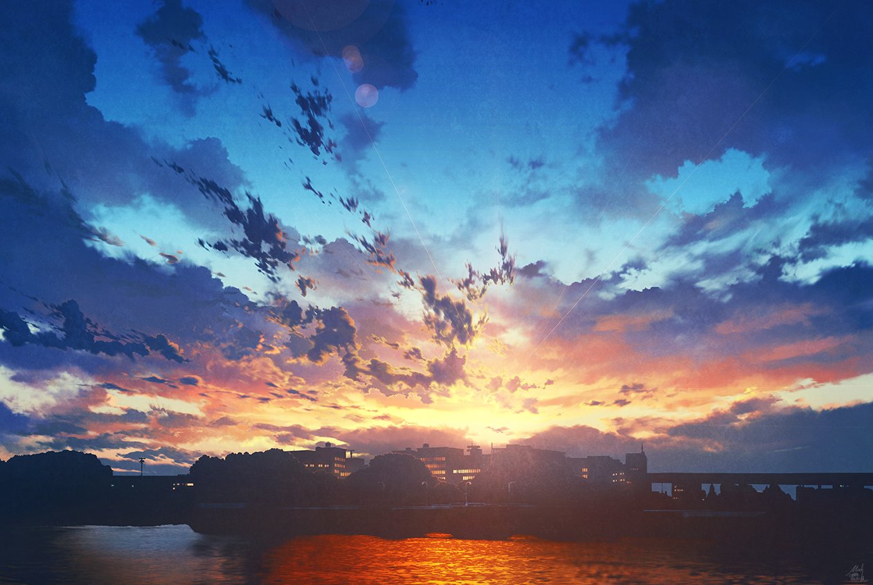 Mocha １日目東 A34a 風景イラスト 夕空 T Co Bv1pkbxarp Twitter
