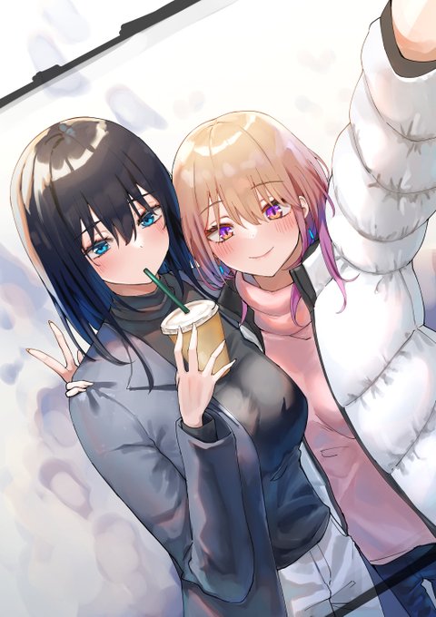 寒いので厚着の絵❄ 