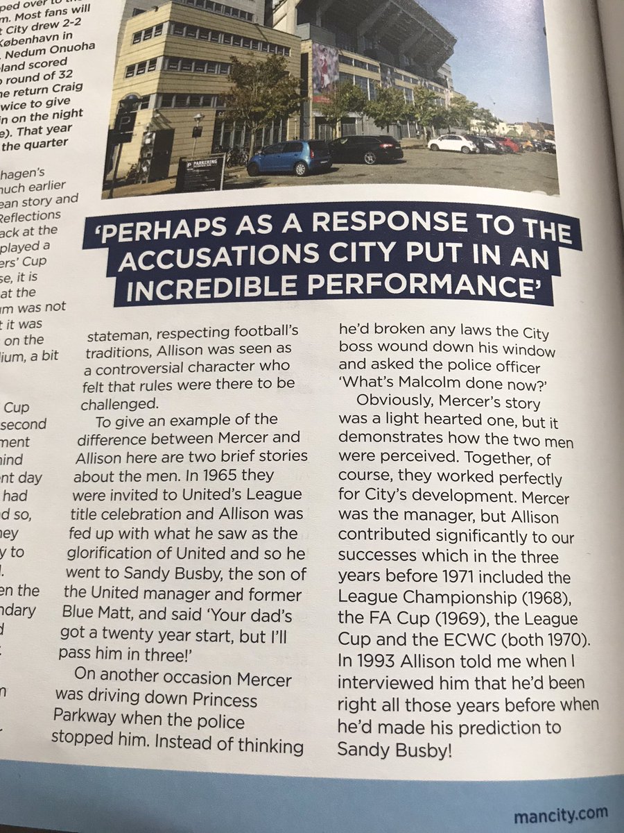 davemorrow64's tweet photo. Enjoyed reading this little anecdote in the midweek programme from @GaryJamesWriter especially on Derby Day
Malcolm was a maverick, a character and he loved City. That same gratuitous glorification of United still exists & still grates #UTB #RIPMal https://t.co/SD6lcIhoJ1