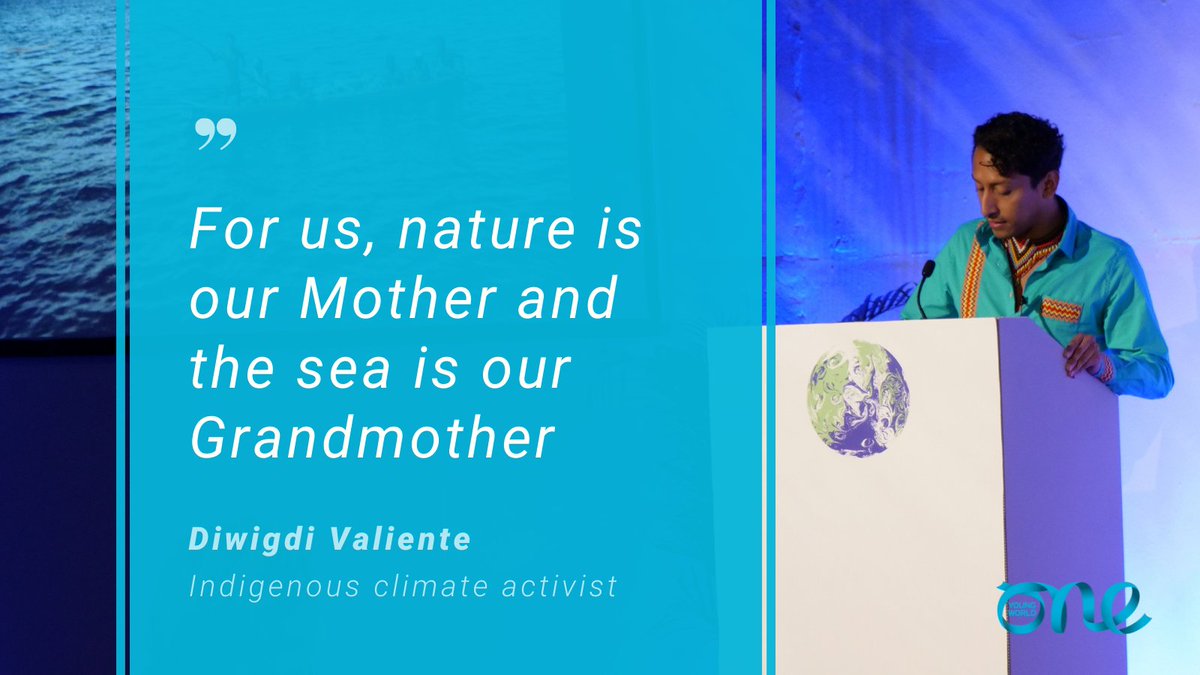 OneYoungWorld's tweet photo. Despite Panama being one of the few carbon negative countries in the world the Indigenous Guna people are the first displaced people because of #ClimateChange. 

Diwigdi Valiente shared his story with us in the Green Zone this morning. https://t.co/o6WlmqhcC2 https://t.co/fXuZSMNw51