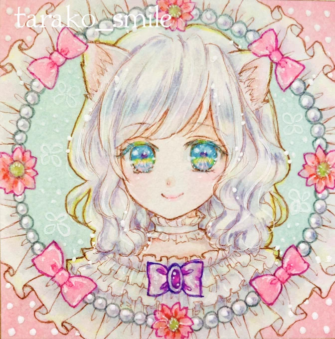 #これを見た人はピンクの画像を貼れ

女の子描くの好きです🌸🎀💎 

#Twitter交流会会場 #みんなで楽しむTwitter展覧会 