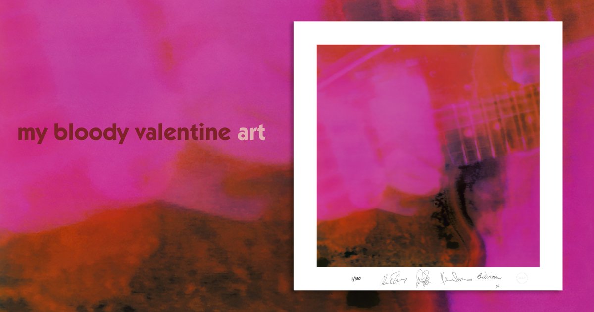 my bloody valentine art 24' x 24' giclée art print on hahnemühle archival paper official mbv embossing signed by all four members of the band limited, numbered edition of 350 mybloodyvalentineart.com