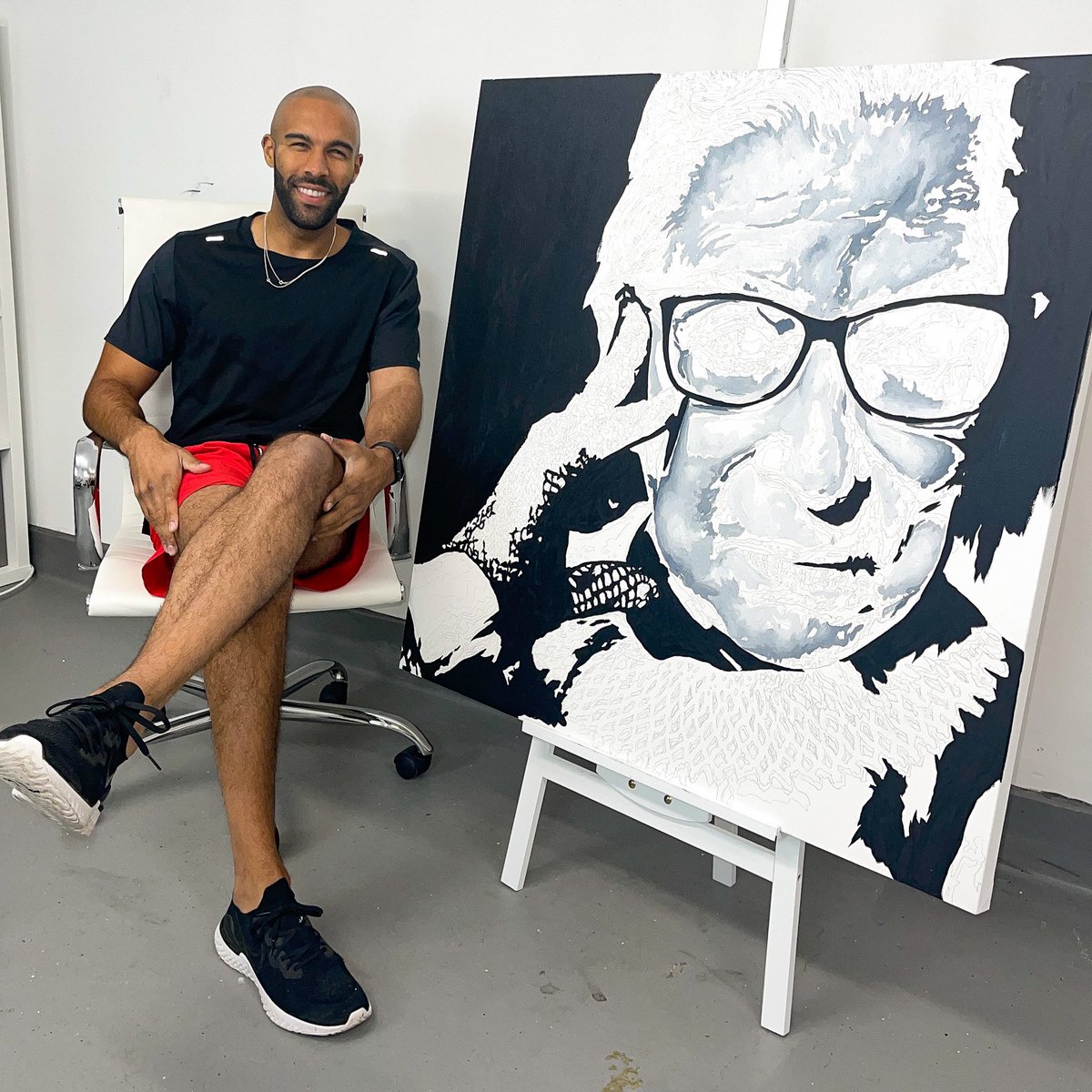laurencemwhite's tweet photo. Over the past week I have intermittently making a start to the first painting of my 9 piece show which will be in February 2022 at @southplacehotel
#ruthbaderginsburg #ruthbaderginsburgquotes #lawyer #supremecourt #femaleequality #femaleempowerment #RBG https://t.co/u0VsFNVvCg