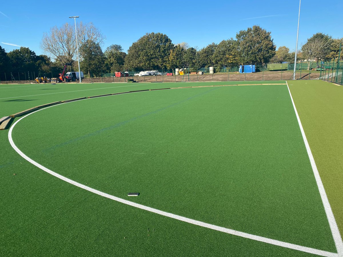 BEHC1861's tweet photo. Turf is down 😁 Not long before the new second pitch at College Meadow from @SlatterGroup is ready for use! If weather stays favourable the mid November handover is on! So excited to get whole Club from Jnrs to Snrs on one site #hockeyfamily #RedArmy #behc #beproudbeworthy https://t.co/wuFrk5koQ5