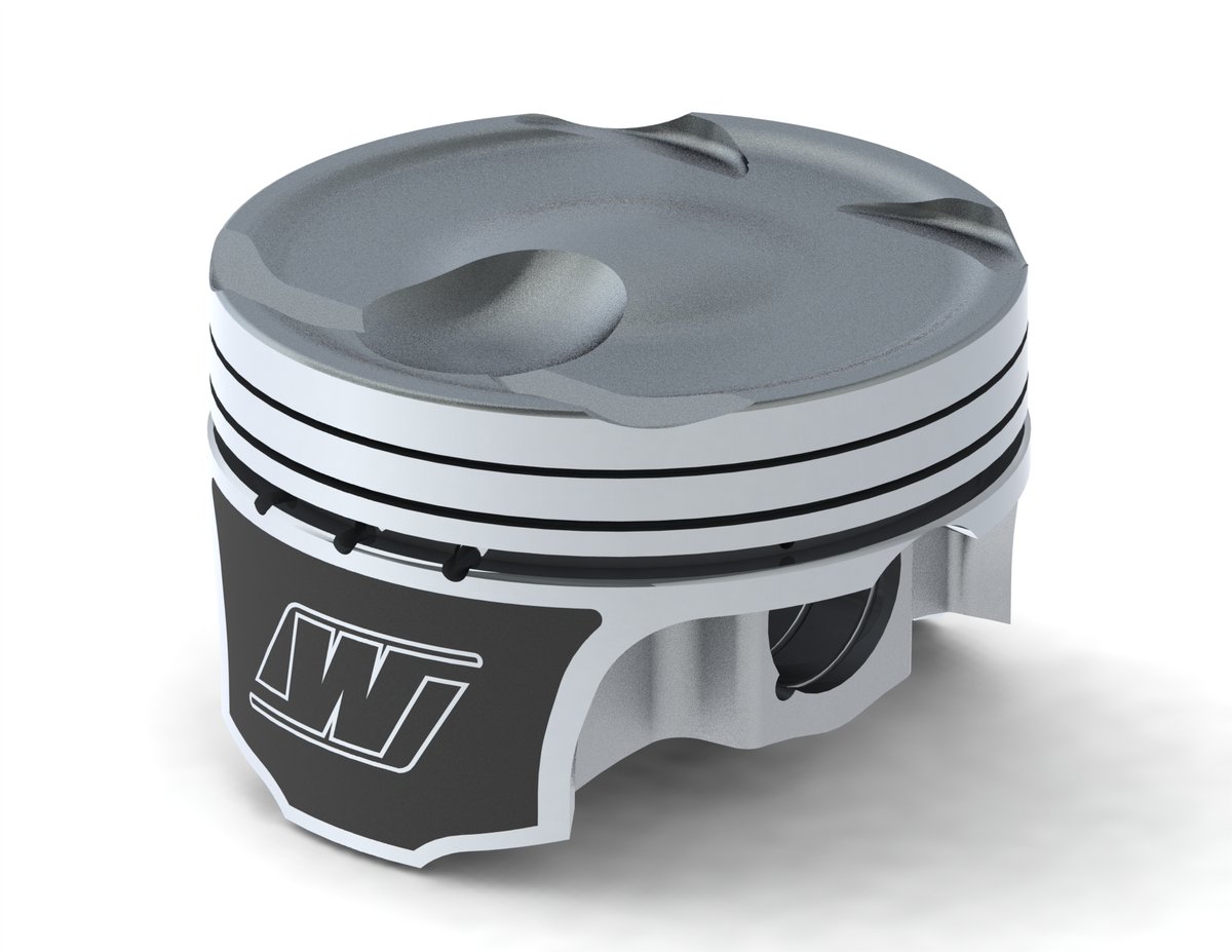 🧰 What's in the shop? 🧰 These newly-designed pistons for Gen2 3.5L #EcoBoost applications just left final engineering stages and are running in the shop right now. This rendering previews the forged, 2618 construction, 10.5:1 CR, and #ArmorGlide skirt coating - to name a few.
