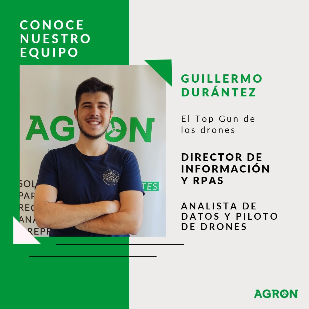 Os presentamos a nuestro CIO y Director de Operaciones Aéreas, Guillermo Durántez. Especialista en geotecnologías y manejo de sistemas de información aplicado a modelos estadísticos y espaciales con #GIS y #teledetección, además de gestión de operaciones aéreas con #RPAS. 🌏🛸