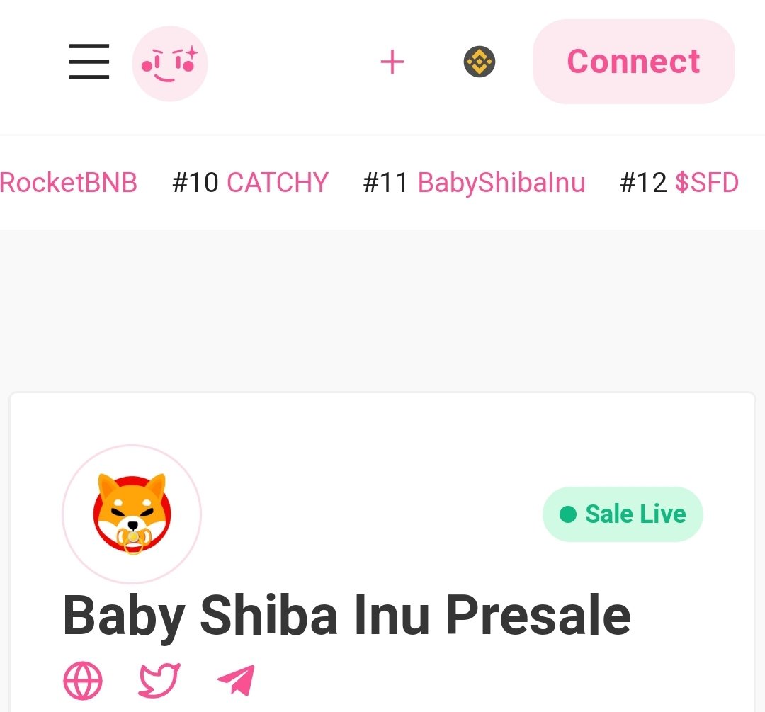 Congrats we are in trend 🚀🚀🚀
Don't miss the presale
#BSC #Pinksale #Binance #BinanceSmartChain #Shiba #BabyShibaInu