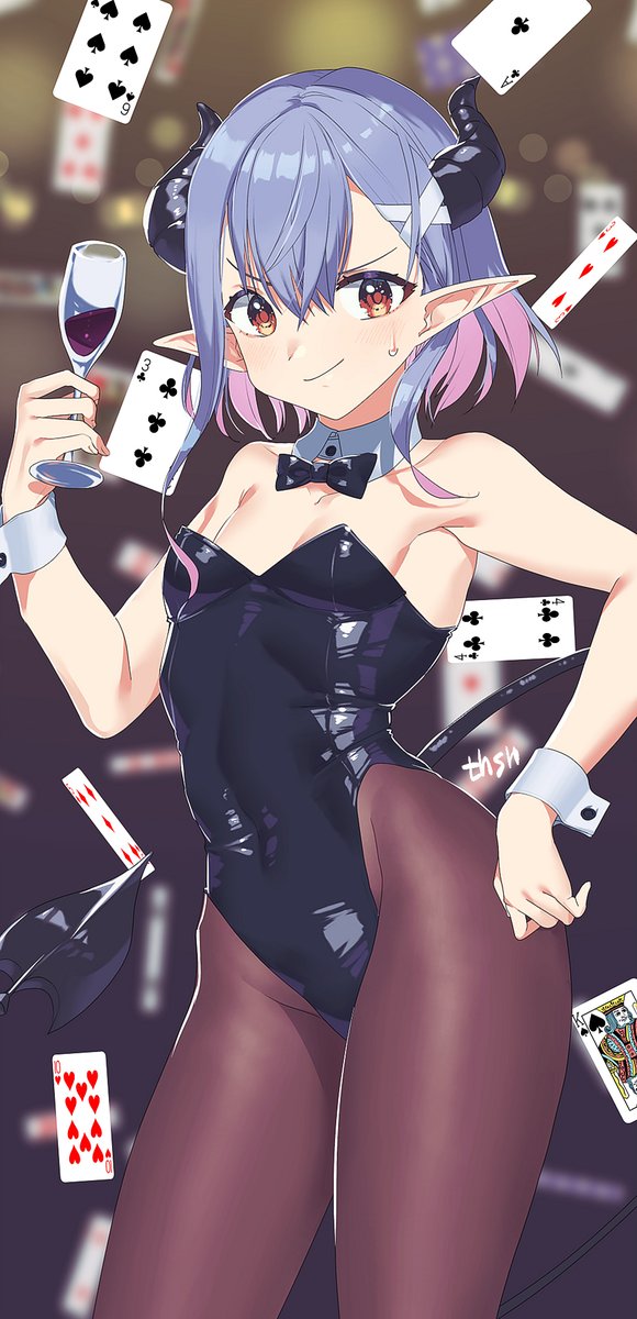 テカテカスーツと言えばバニーだと思って何の疑問も持たずに描いた #ミミックアート 