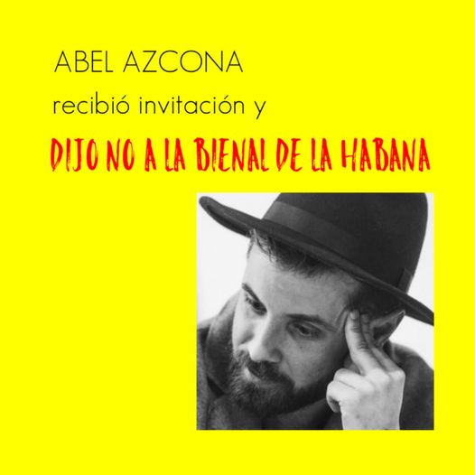 BrugueraEstudio's tweet photo. #AbelAzcona HA DICHO NO

𝗕𝗢𝗜𝗖𝗢𝗧 
#NoALaBienalDeLaHabana 
#𝐵𝑖𝑒𝑛𝑎𝑙𝐼𝑛𝑚𝑜𝑟𝑎𝑙 https://t.co/fk5QlYJ1YY
