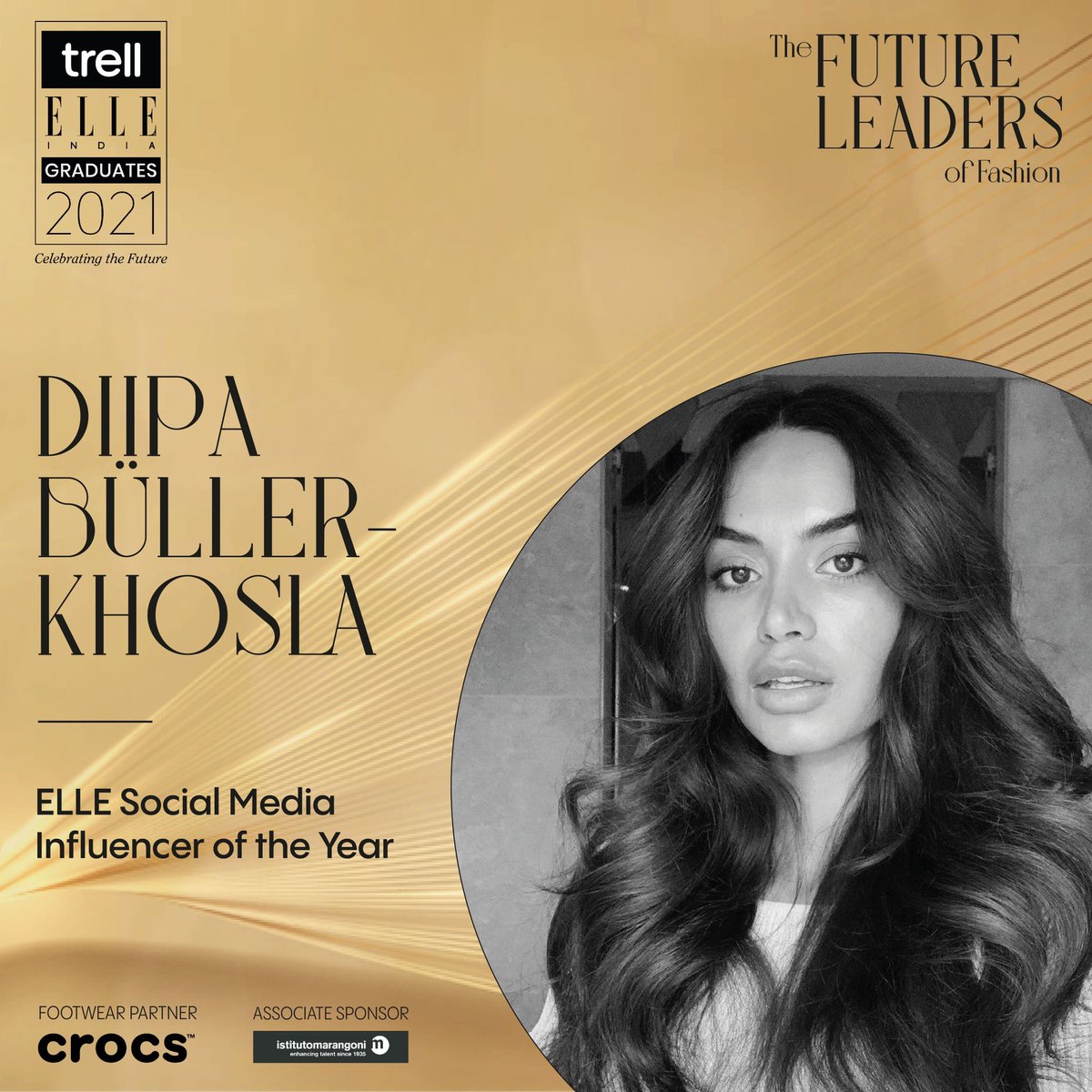 ELLEINDIA's tweet photo. ELLE Social Media Influencer of the Year: Diipa Büller Khosla
.
#ELLEGraduates #Winners #ELLEGraduates2021 https://t.co/2nZMFnYmp0