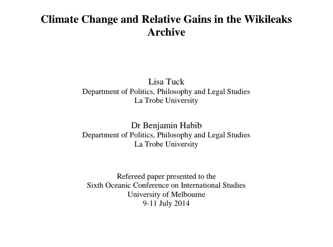 Stella_Assange's tweet photo. #COP26 @wikileaks 

Academic paper: Climate Change and Relative Gains in the Wikileaks Cablegate archive 

#Assange faces 175 years in US prison for publishing these documents in the interest of the public's right to know

https://t.co/viMV4yQ7m0 https://t.co/XxLGSh1uG6