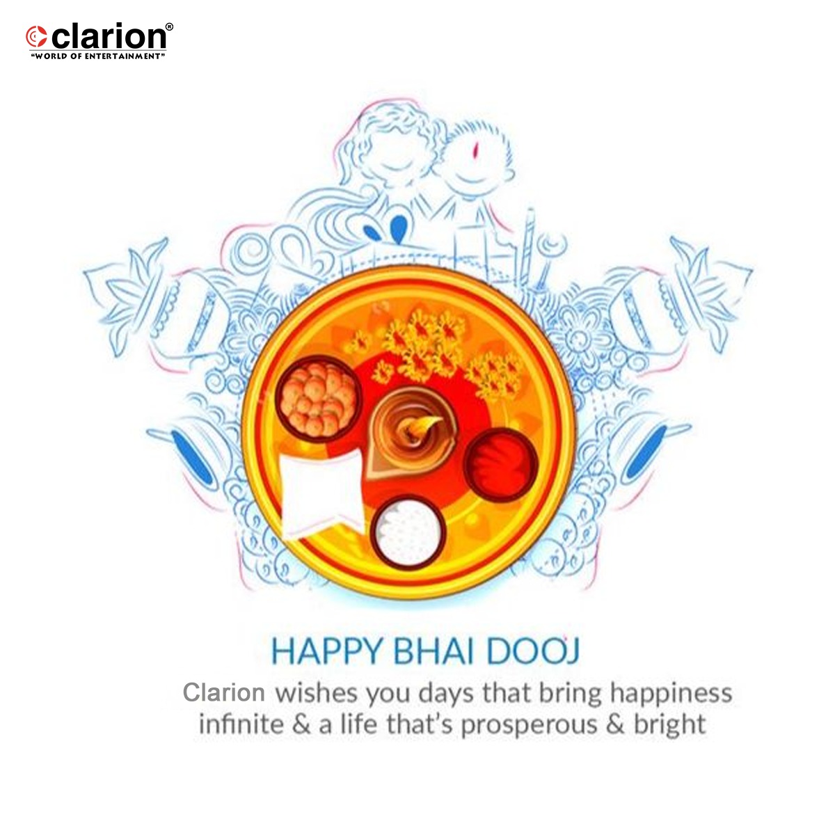 ClarionComputer's tweet photo. Happy Bhai Dooj to everyone 🙏

#clarion #BhaiyaDooj #BhaiDooj2021 #festive https://t.co/MexXfaqfUN