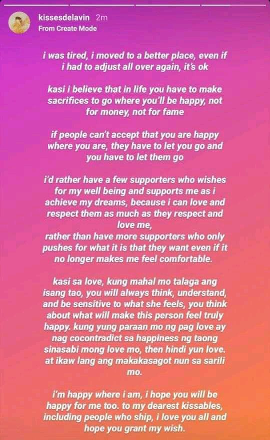 Grabe naiiyak ako for you <a href="/KissesDelavin/">Kisses Delavin</a> 😭

This isn’t necessary, really!!

If people would’ve respected your Statement against your previous LT partner, this wouldn’t have happened. 

RESPECT KISSES DELAVIN 
#KissesDelavin #Kissables
