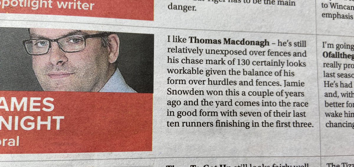 jamiesnowden's tweet photo. Heading off to @AintreeRaces for the #GrandSefton where #HogansHeight looks to win it again for @Foxtrot_Racing under @page_fuller and #ThomasMacdonagh goes into it with a progressive profile for @GavinSheehan92 Good to see both tipped up in @RacingPost @BetVictor #winners https://t.co/8jdgn4YAmk