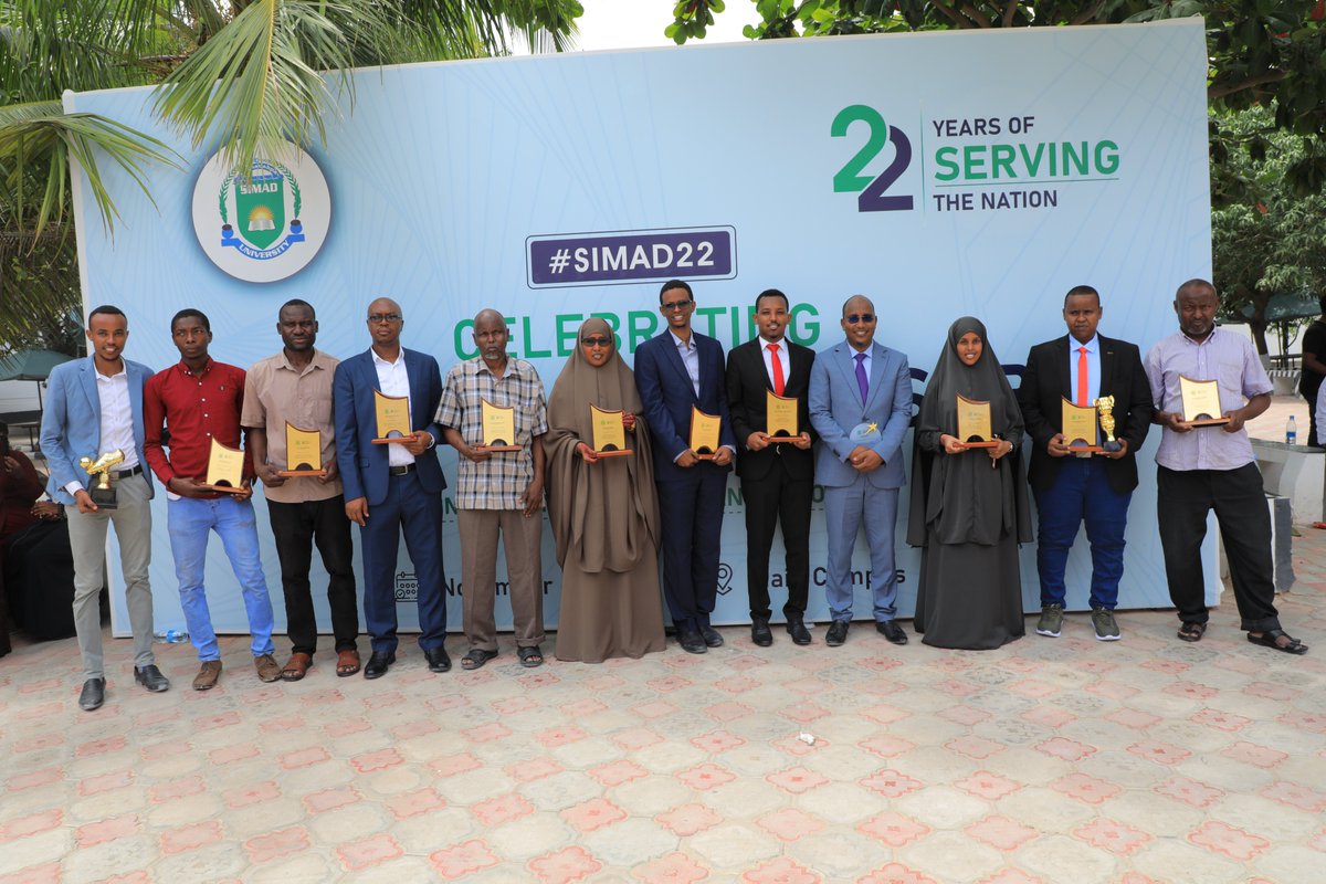 SIMADUniversity's tweet photo. Today marks our 22-anniversary! The day SIMAD University was established, 6th November 1999, we are exhilarated that we are here on 6th November 2021, with more development, progress, and innovation each year. Congratulations to all award winners of 2021! #SIMAD22 #SIMADDay https://t.co/gelN4Mtrs0