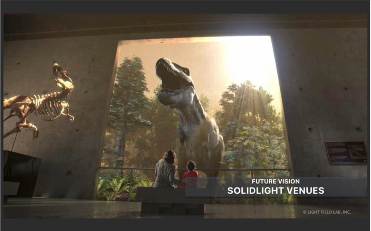 ElisaGravil's tweet image. Saviez-vous qu’il va être possible de disposer d’écran vidéo avec hologramme sans que le spectateur ait besoin de lunettes ? Je pense que la @Smithsonian est très clairement sur les rangs . #SolidLight v/@lightfieldlab