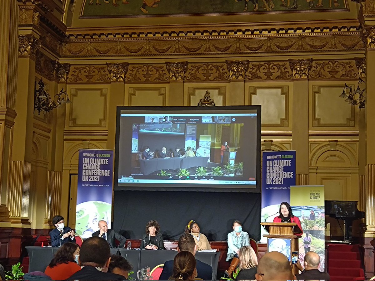 CFlechet's tweet photo. Climate justice and social justice are indivisible. The climate transition must be a just transition and the #GlasgowDeclaration encapsulates these principles. The local level is where climate action is delivered - Susan Aitken of Glasgow City Council https://t.co/m957TEFMCu