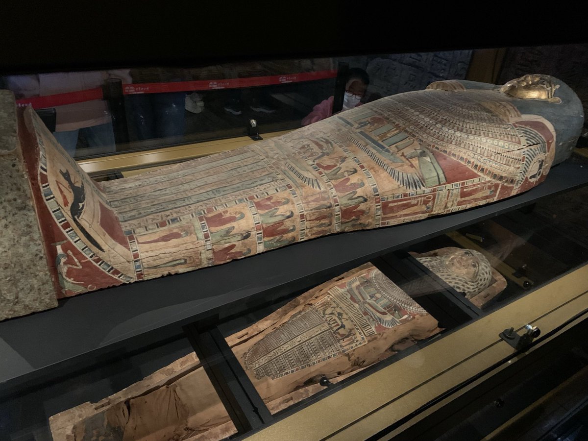 TomBurnBeijing's tweet photo. What a treat to join Beijingers to admire artifacts from another ancient civilisation: Egyptian mummies and death masks on loan from @McrMuseum https://t.co/KrVRb9pITQ