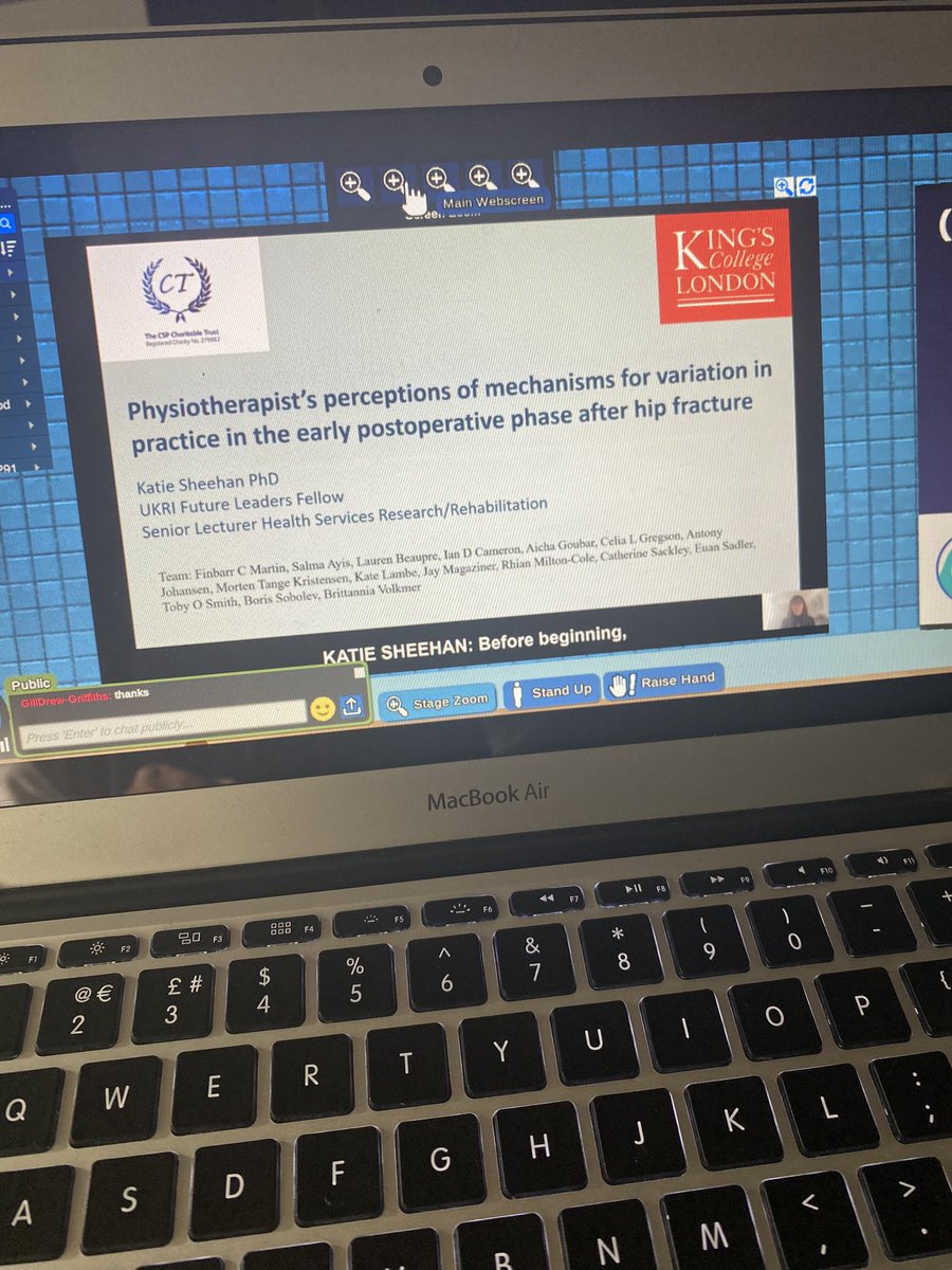 katiethePT's tweet photo. Fab presentation @KatieJSheehan at #Physio21 👏🏻👏🏻👏🏻👏🏻👏🏻 Looking forward to hearing about your future work interviewing the MDT. So important that we try and shift the focus to a team based approach in helping these patients recover 💪🏻 https://t.co/DxAVsoc9wk