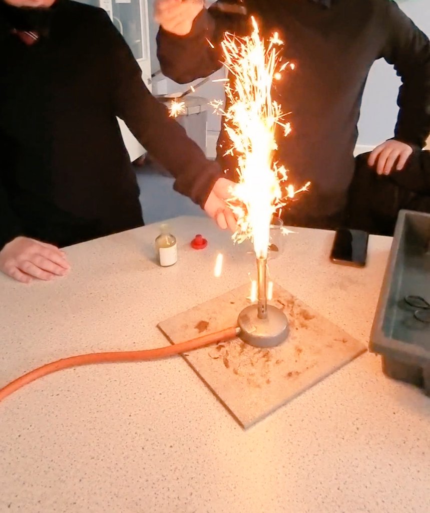 BioGardner's tweet photo. S1 doing some fireworks related practical! @PHD_Biology @PeterheadAca https://t.co/ovfwPfFOqO