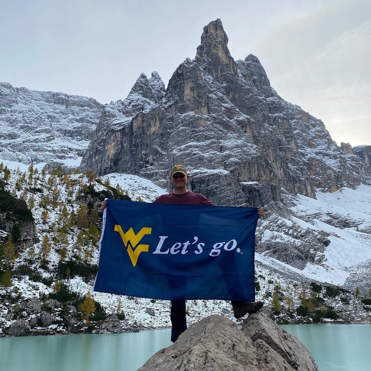 JT Fetty (‘18) serves with the 173rd Airborne in Italy. #wvugame