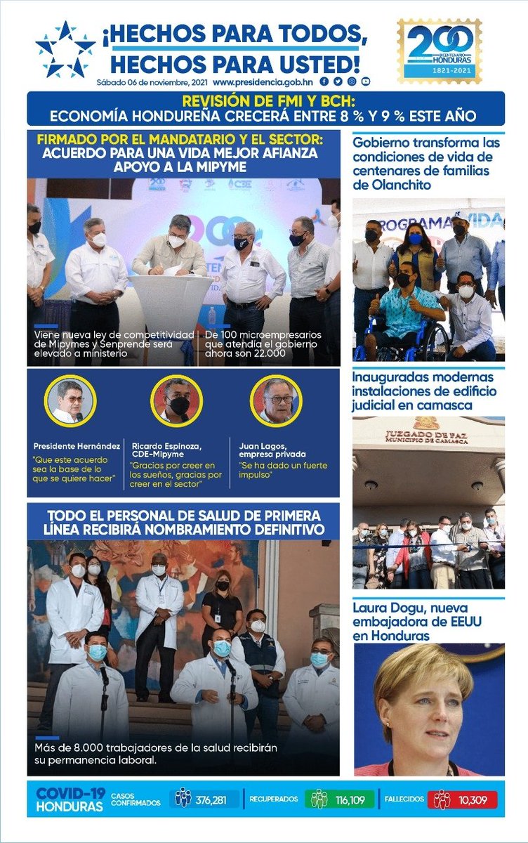 johvolvera's tweet photo. 🗞️ 𝐏𝐎𝐑𝐓𝐀𝐃𝐀 | Compartimos con ustedes las noticias más destacadas para este sábado 06 de noviembre de 2021.
#𝐇𝐨𝐧𝐝𝐮𝐫𝐚𝐬𝐂𝐨𝐧𝐇𝐞𝐜𝐡𝐨𝐬

Estas noticias y más usted las podrá encontrar ingresando en:

⬇️⬇️⬇️
https://t.co/XKVmhuylAO https://t.co/WuPYXknit4